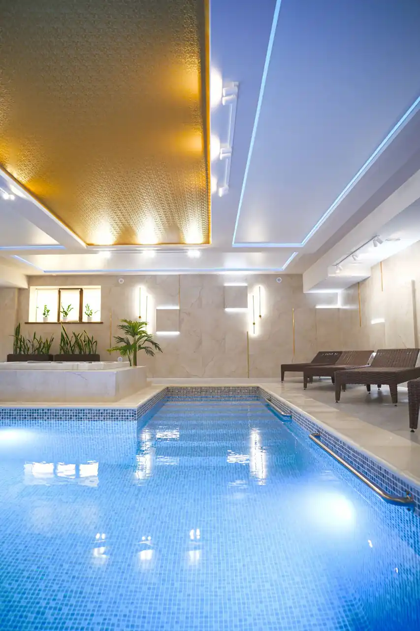 Wellness részleg építészeti részletei